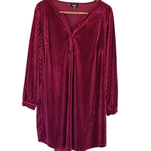 Tacera velvet tunic top